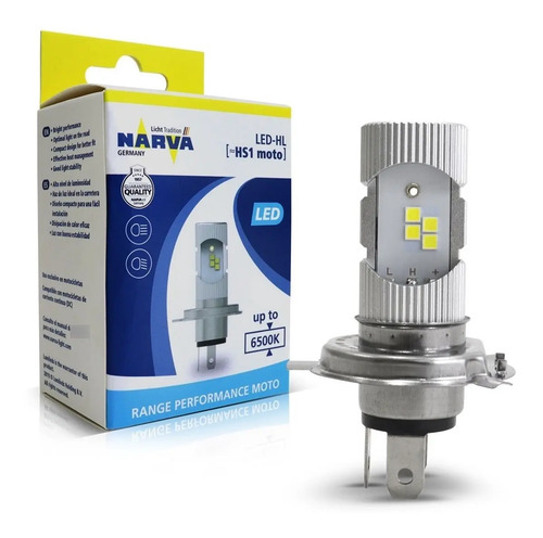 Lampara Led Narva H4 Moto Alta / Baja H4 Blanco Frío