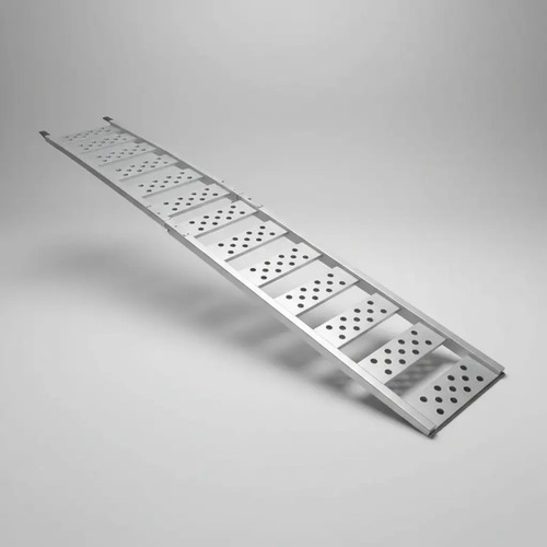 Rampa Aluminio Para Motos Atv Carga Gris