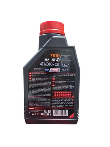 Aceite De Moto Y Cuatriciclos 5w 40 Motul Full Sintetico 1l