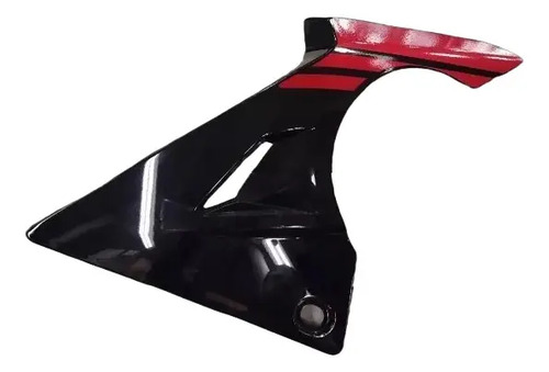 Spoiler Izquierdo Ybr 125 Z Negro Calco Rojo