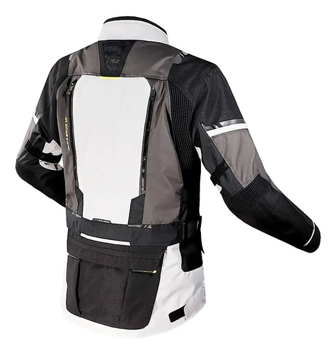 Campera Moto Norway Jacket Ls2 Gris/amarillo Liso M
